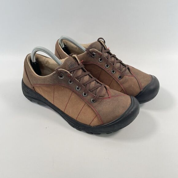 Keen Toyah Shoes Womens Brown Leather Lace Up Hiking Casual Walking Size 10.5 - Picture 1 of 10